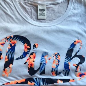 Victoria Secret Pink Hawaiian Print Tee